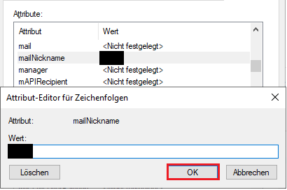 Änderungen am Attribut „msExchangeHiddenFromAddressList“ wurden nicht für das Empfängerobjekt in Exchange Online aktualisiert