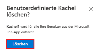 Benutzerdefinierte Kacheln für Apps in Microsoft 365 erstellen