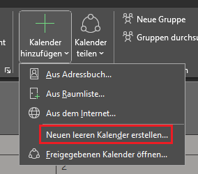 Outlook Kalender hinzufügen