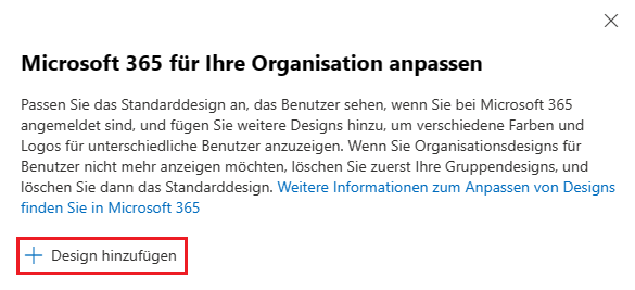 Standarddesign in Microsoft 365 ändern