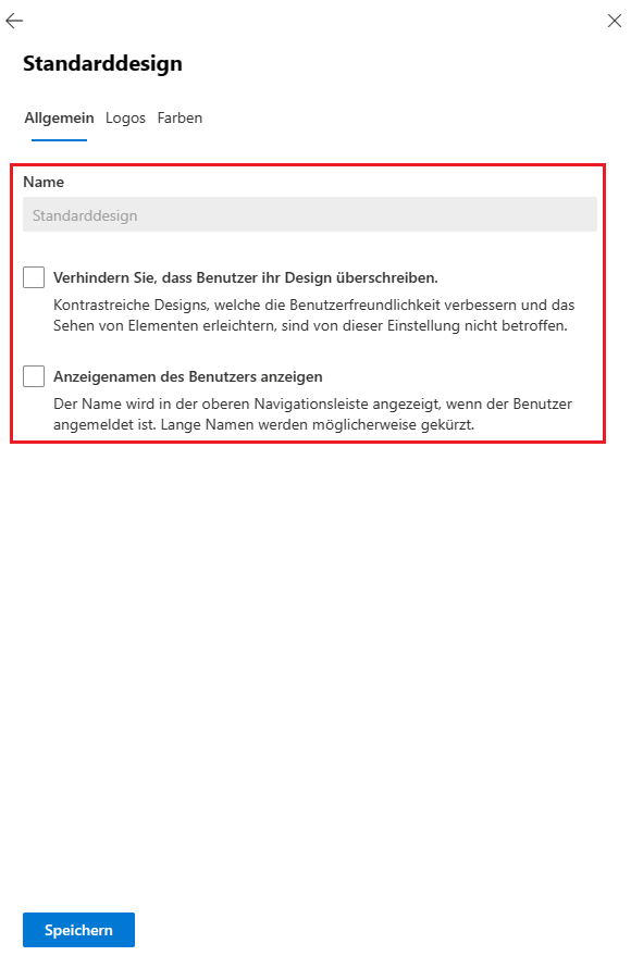 Standarddesign in Microsoft 365 ändern