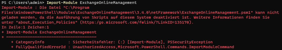 Ausführung von PowerShell Skript wird verweigert