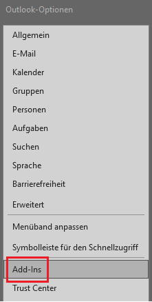 SEPPmail Outlook Add-In aktivieren