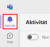 Microsoft Teams Aktivitäten filtern