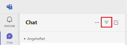 Microsoft Teams Chats filtern