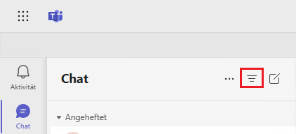 Microsoft Teams Chats filtern