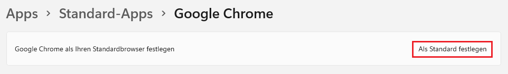 Standardbrowser festlegen
