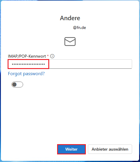 Freenet E-Mail-Konto im neuen Outlook einrichten
