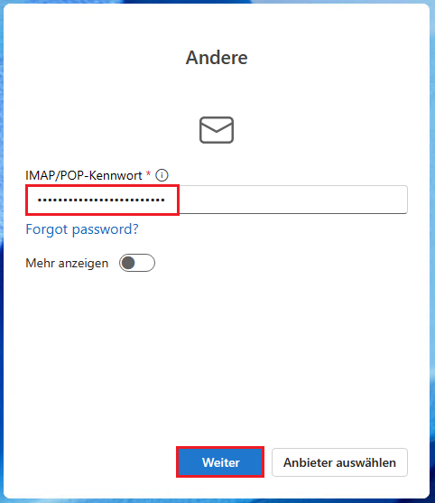 IONOS E-Mail-Konto im neuen Outlook einrichten
