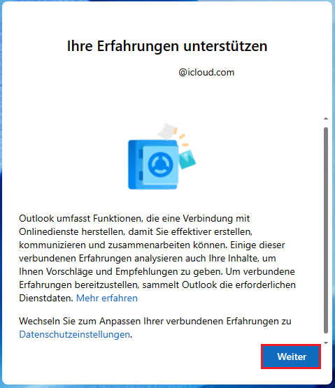 iCloud E-Mail-Konto im neuen Outlook einrichten