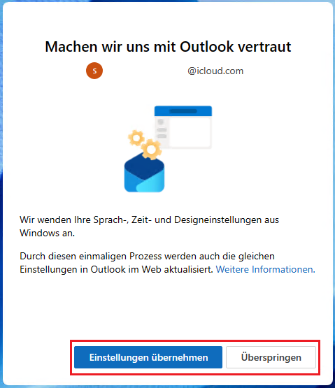 iCloud E-Mail-Konto im neuen Outlook einrichten