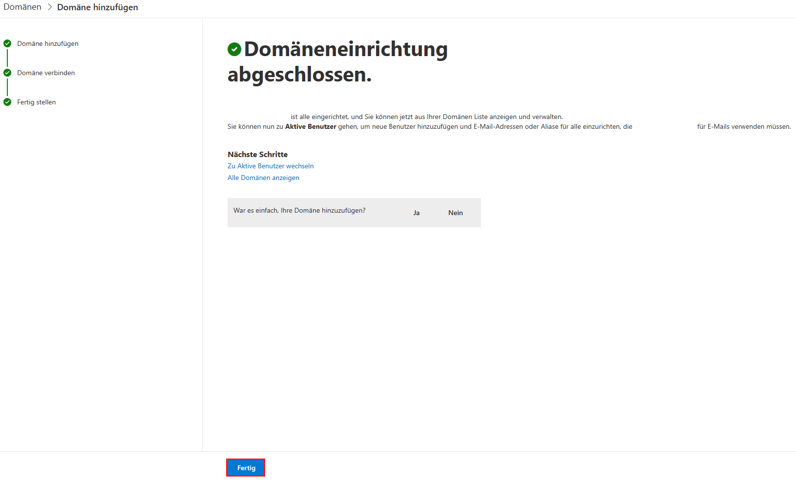 Domain in Microsoft 365 hinzufügen
