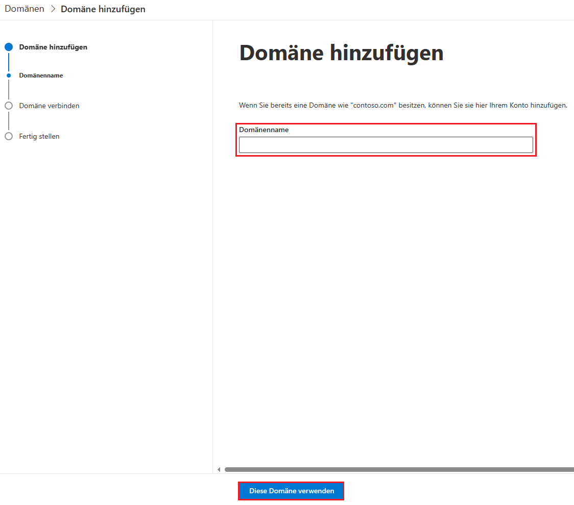 Domain in Microsoft 365 hinzufügen