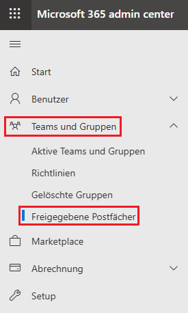 Freigegebenes Postfach im MS365 Admin Center erstellen