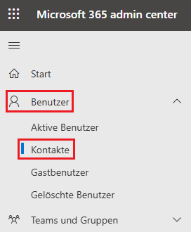 Kontakte in Microsoft 365 hinzufügen
