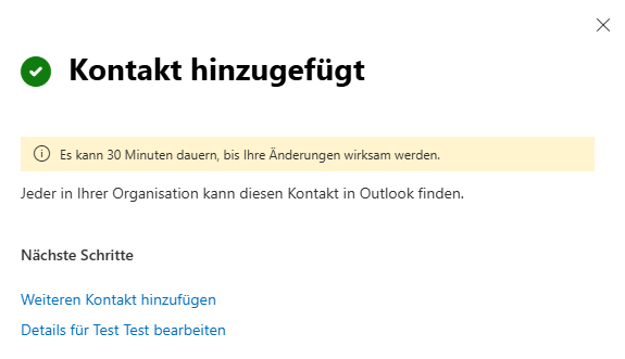 Kontakte in Microsoft 365 hinzufügen